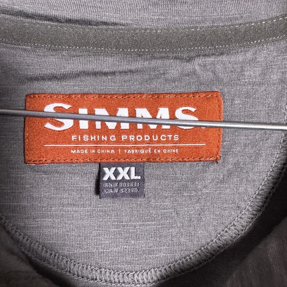 Simms Ultra Wool Pullover Shirt Mens 2XL XXL Merino Fishing 1/4 Zip Base Layer